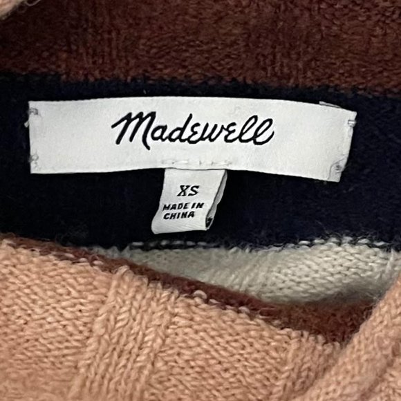 Madewell XS Evercrest Striped Mock Neck Sweater - Picture 6 of 7